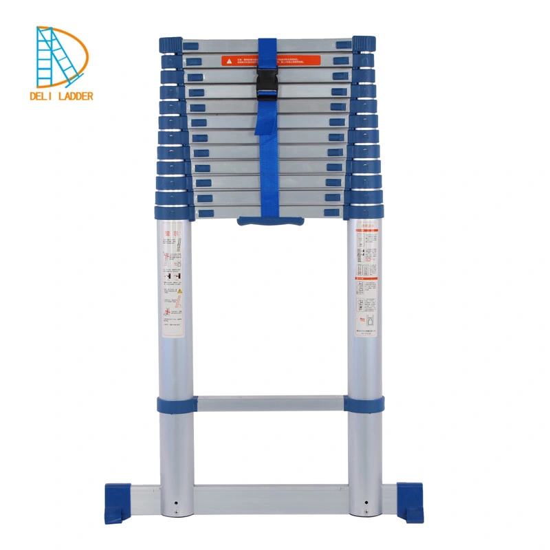 New Single Straight Folding Step Telescopic Aluminium Ladder