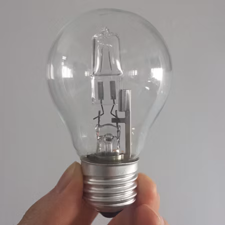 A55 Clear 18/28/42/52/70W E27 2.000 horas de lâmpada halógena ecológica China Fabricante