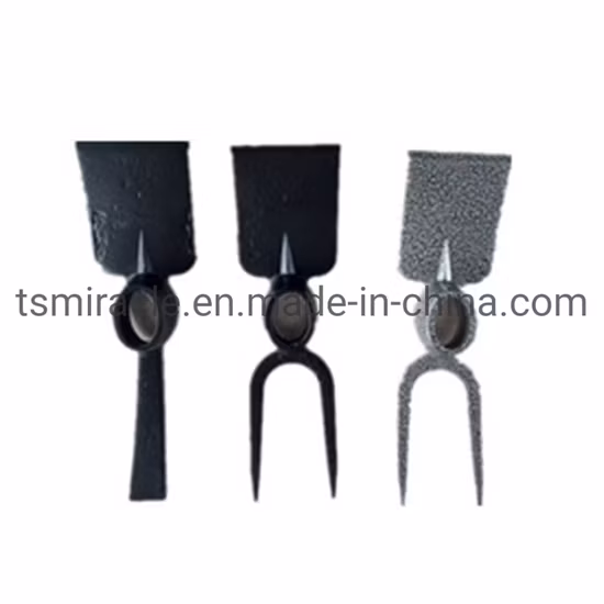 Garfo e pá em forma de mistura de aço, enxada, cabeça de picareta, jardim agrícola, ferramentas de escavação com cabo de madeira, enxada